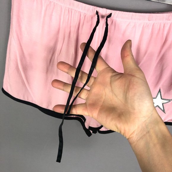 Room Service Women's Ebroider Star Pajama Shorts In Blush Size Large - Picture 2 of 6